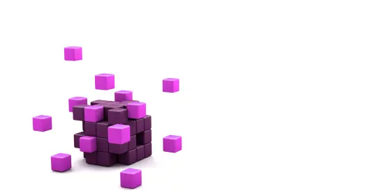 Purple 3D Blocks 476820136