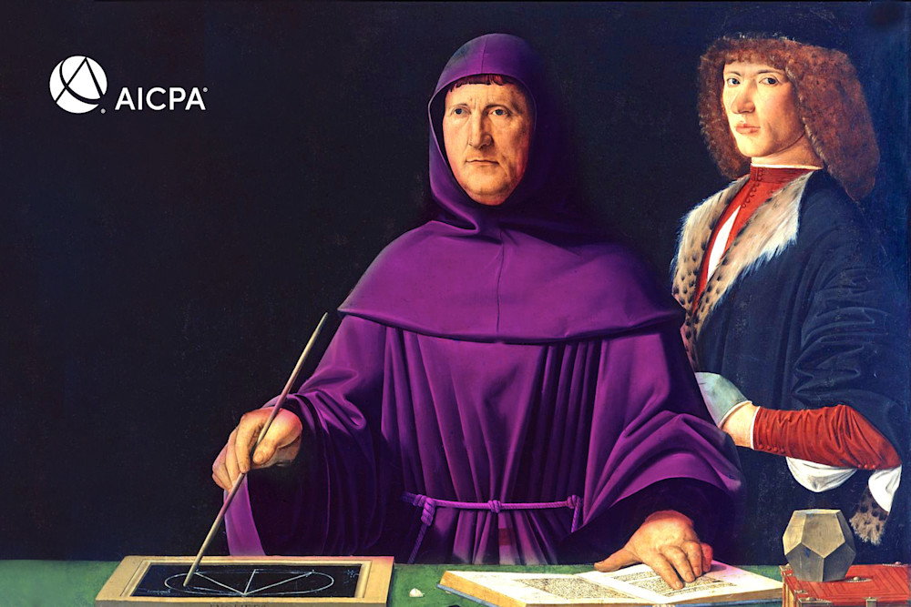 illustration of the father of accounting and bookkeeping