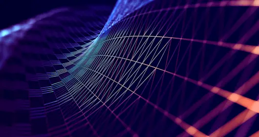 Mesh or net with lines and geometric shapes