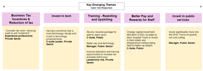 Emerging themes for government support