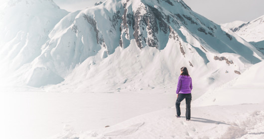 Hiker in mountains