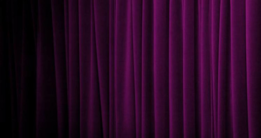 Close-up of purple curtain in various tones