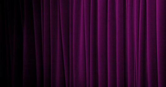 Close-up of purple curtain in various tones