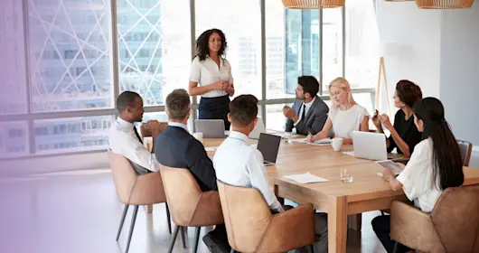 abstract curve chart on purple background