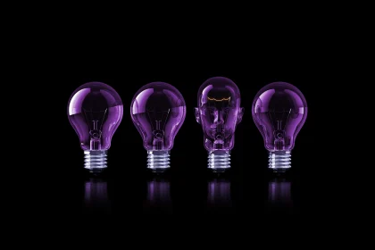 light bulbs business concept