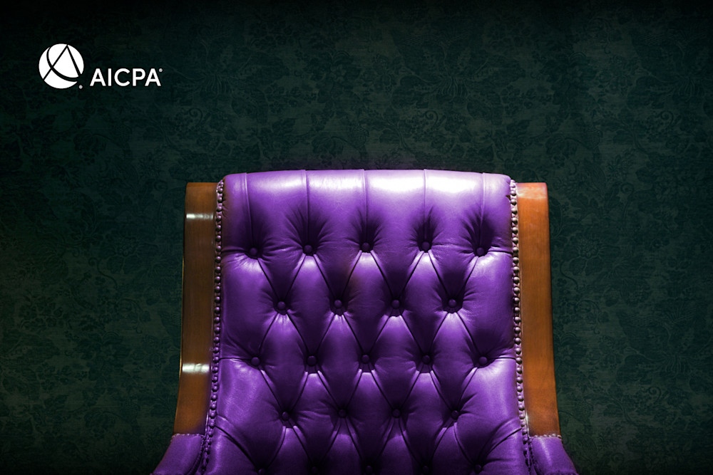 Purple leather chair
