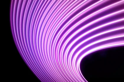 purple curved neon lights