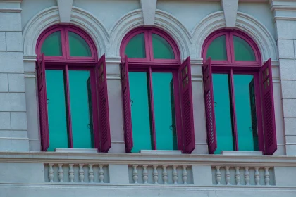 Colourful windows in Singapore