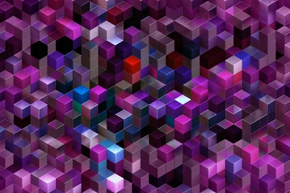 abstract background with multi-colored cubes