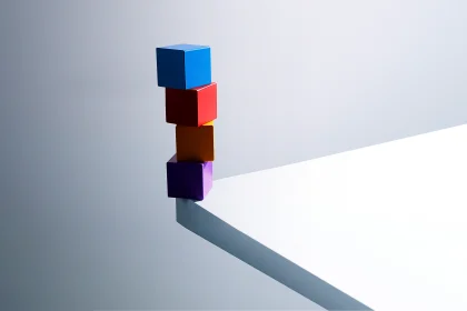 stack of colorful blocks
