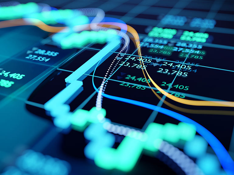 An illustration of volatile charts