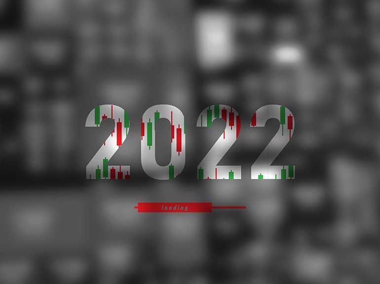 Imagen 2022 formada por un gráfico y una barra de progreso de carga