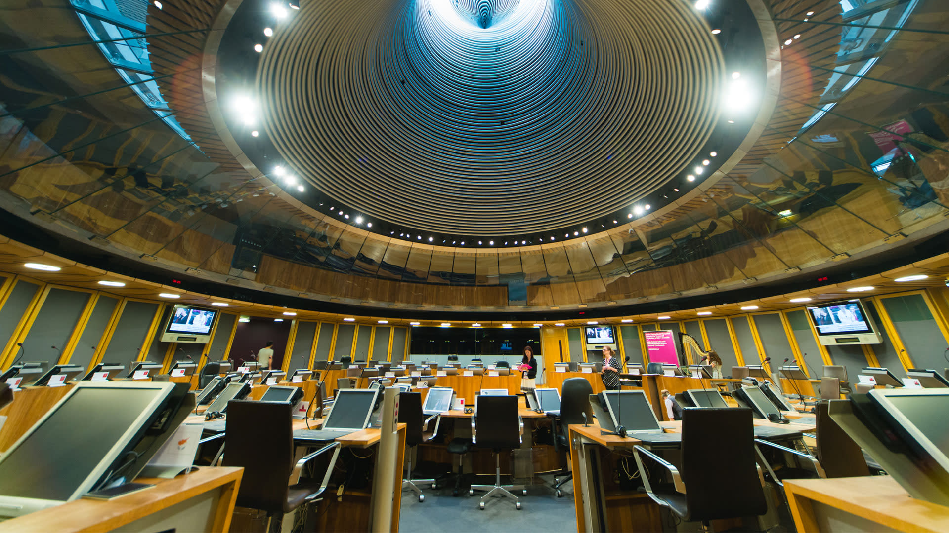 Photo of the chamber at the Welsh Assembly