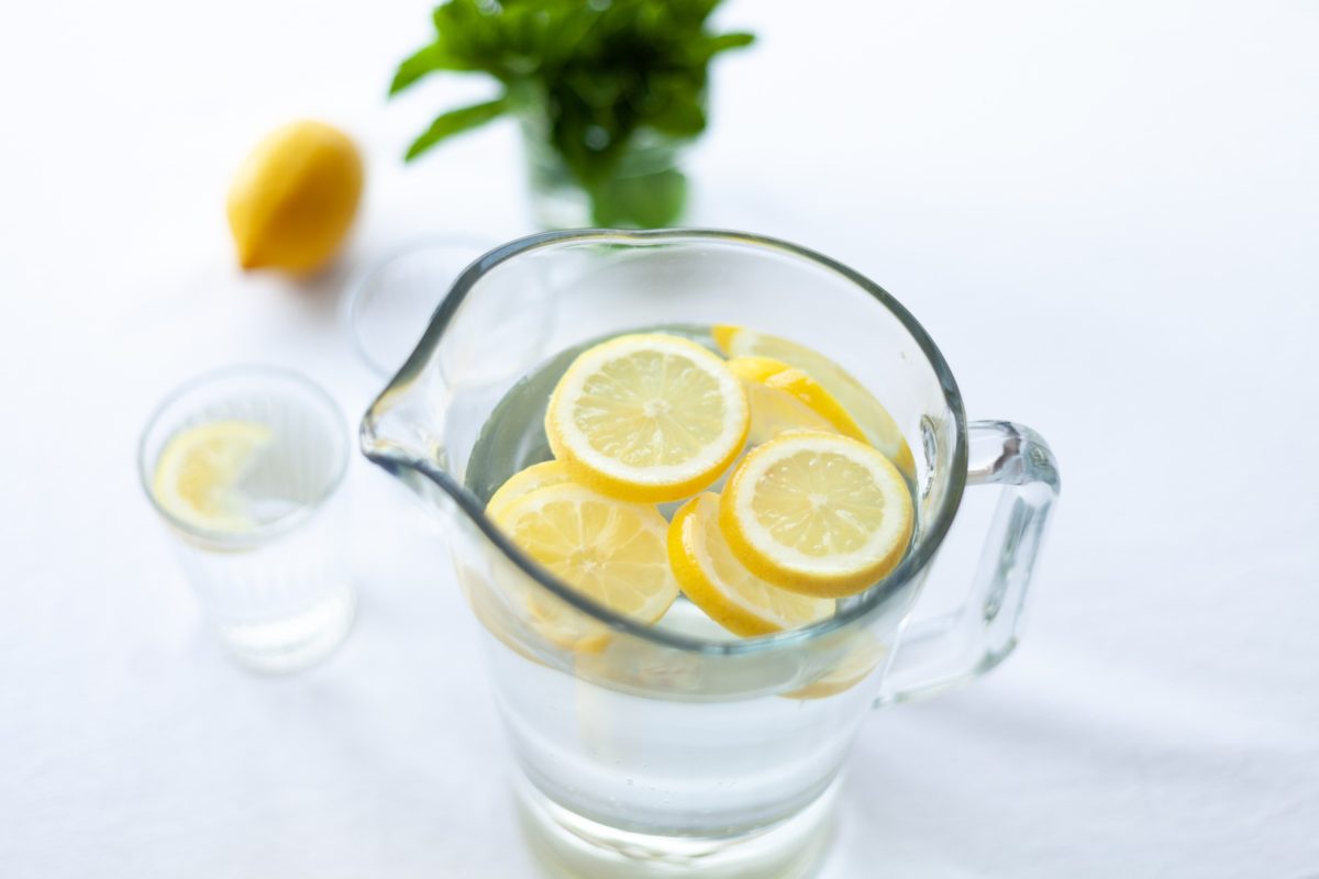Drink lemon water hydration