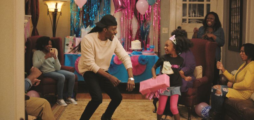 African american family dancing