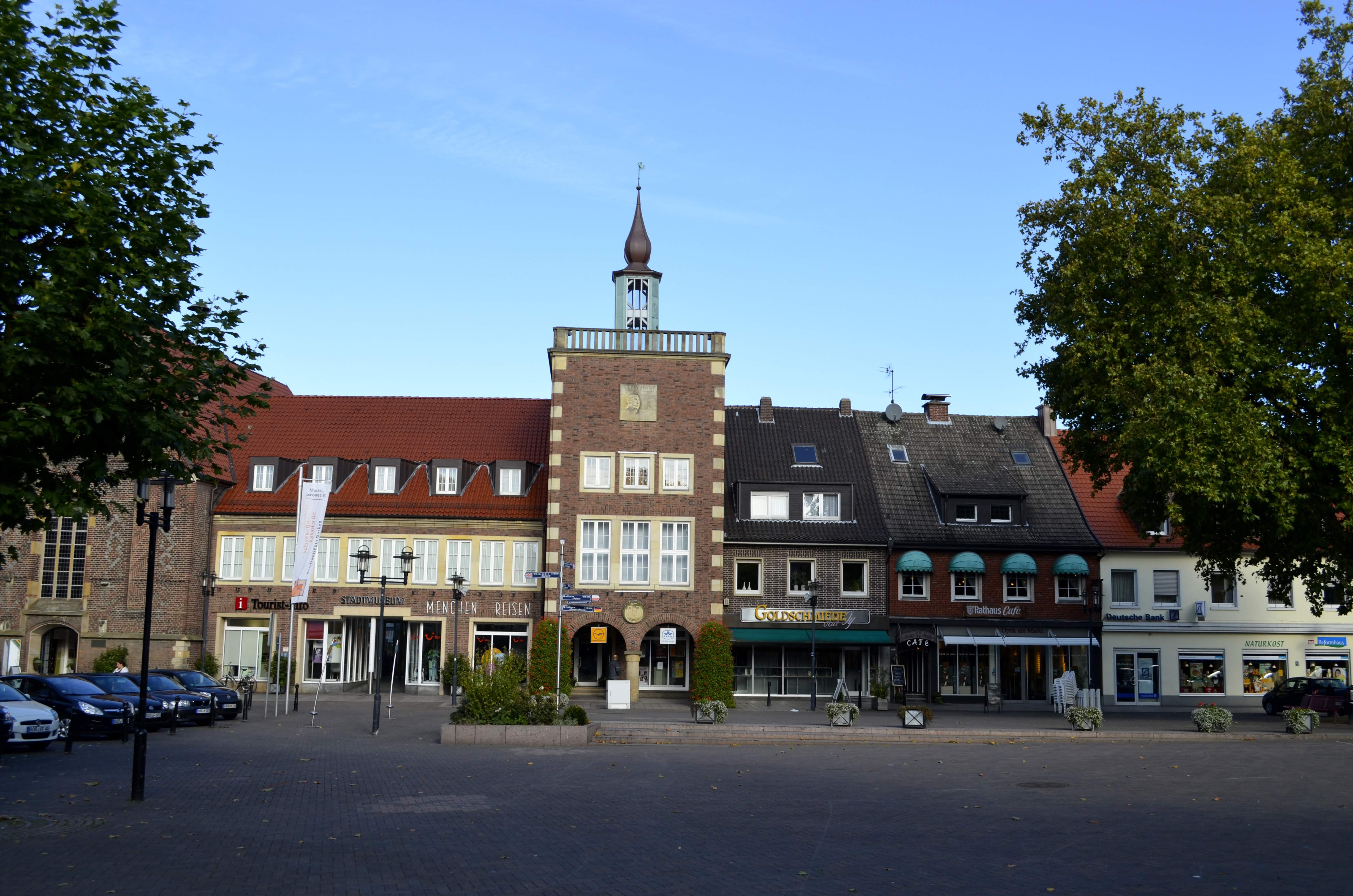 Ansicht der Stadt Borken mit Blick in die Innenstadt