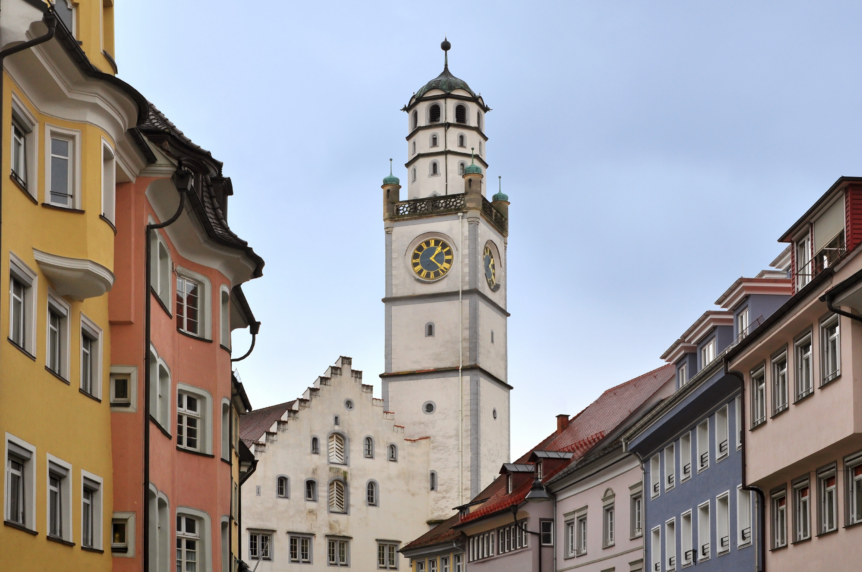 Ravensburg - Ansicht Bläserturm und Häuser