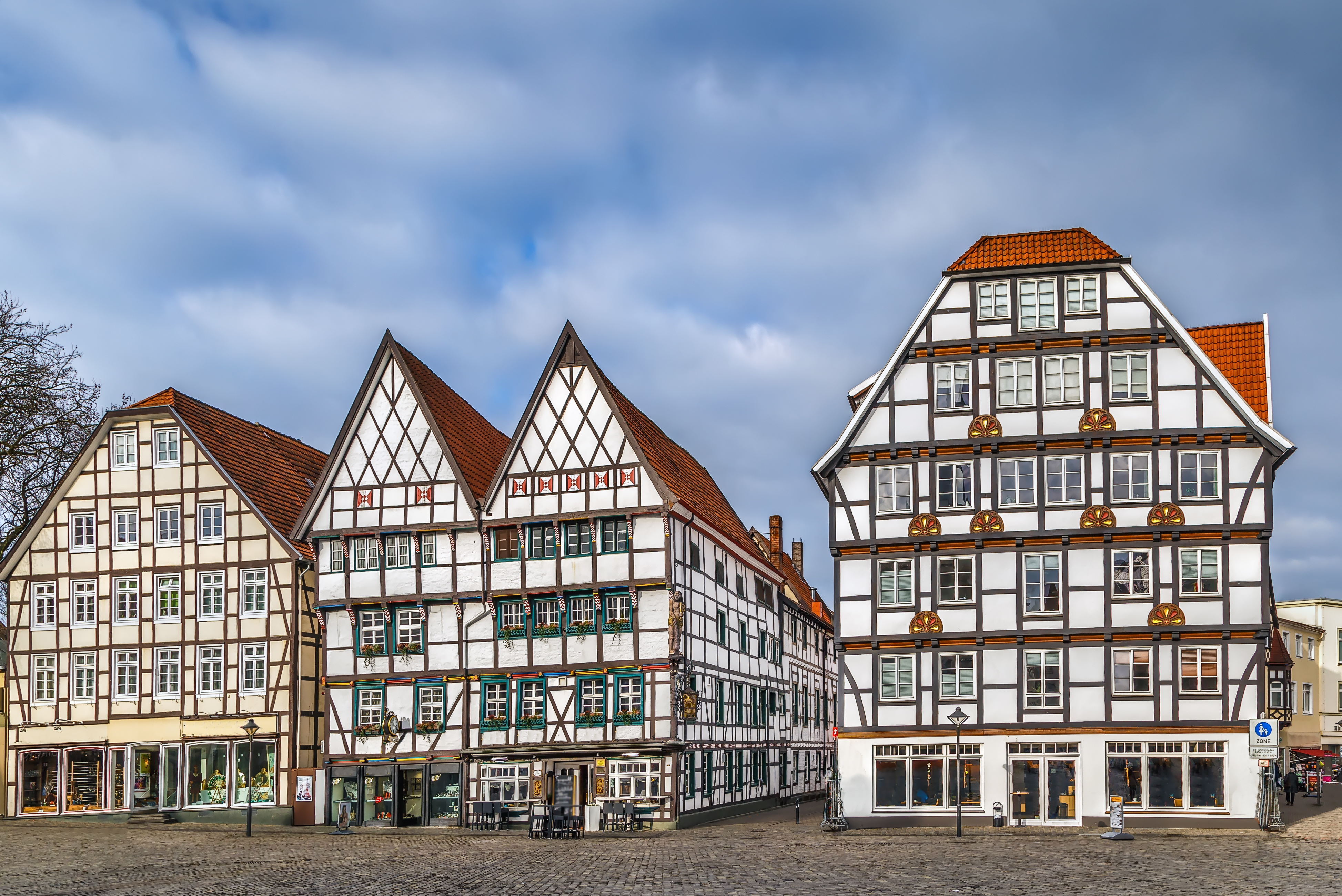 Soester Marktplatz mit schönen Fachwerkhäusern