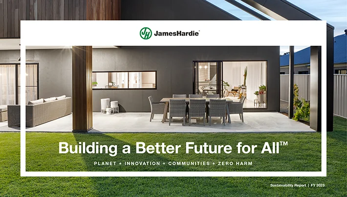 James Hardie Sustainability Report FY2023 Cover Page