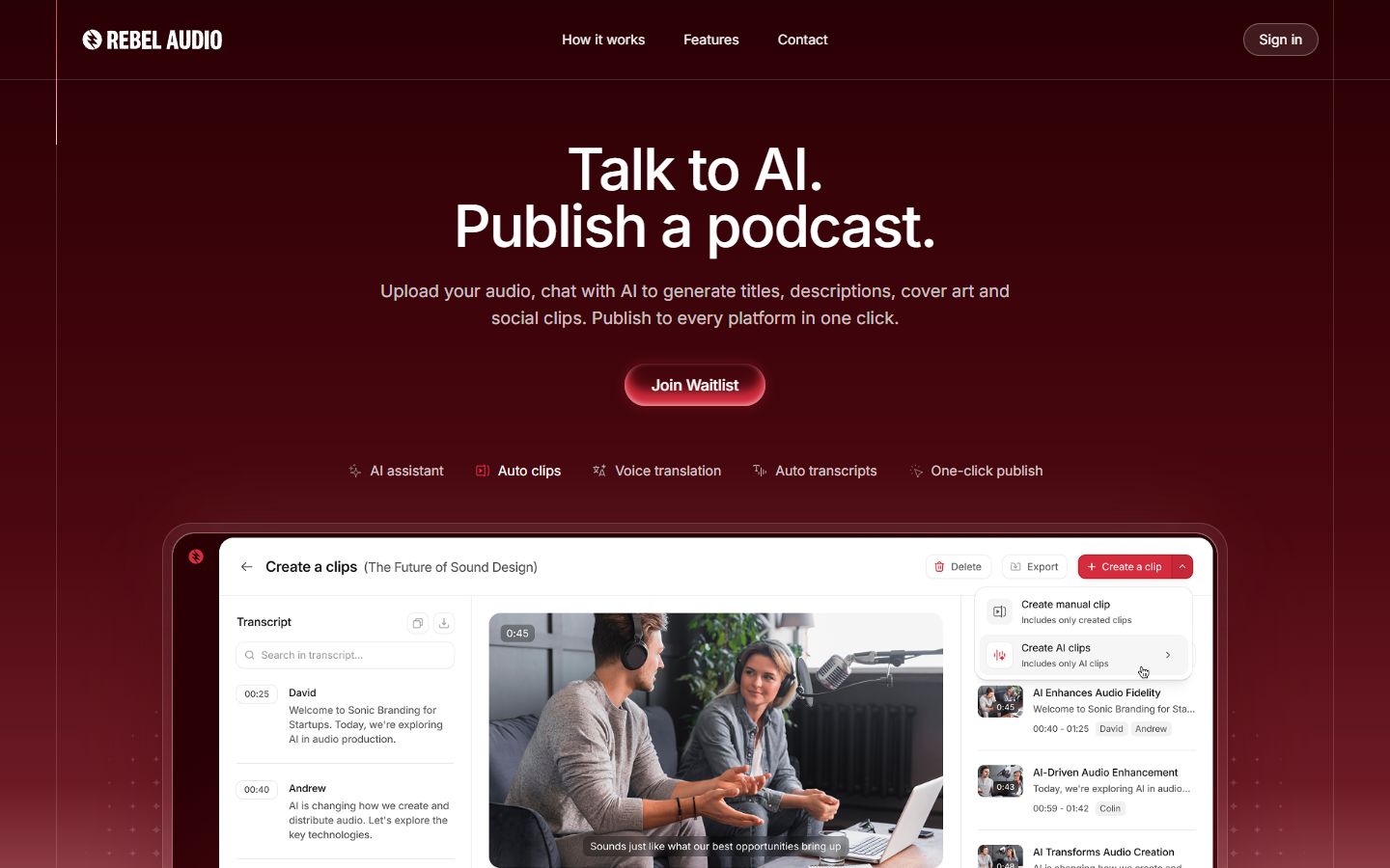 Rebel Audio - AI Podcast Studio