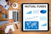 Large tablet with "Mutual Funds" page open