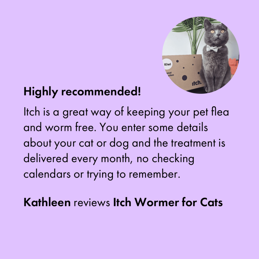 Itch Parasite Range, kills fleas, ticks, worms and lice, protecting your pet, family and home. Customer Review