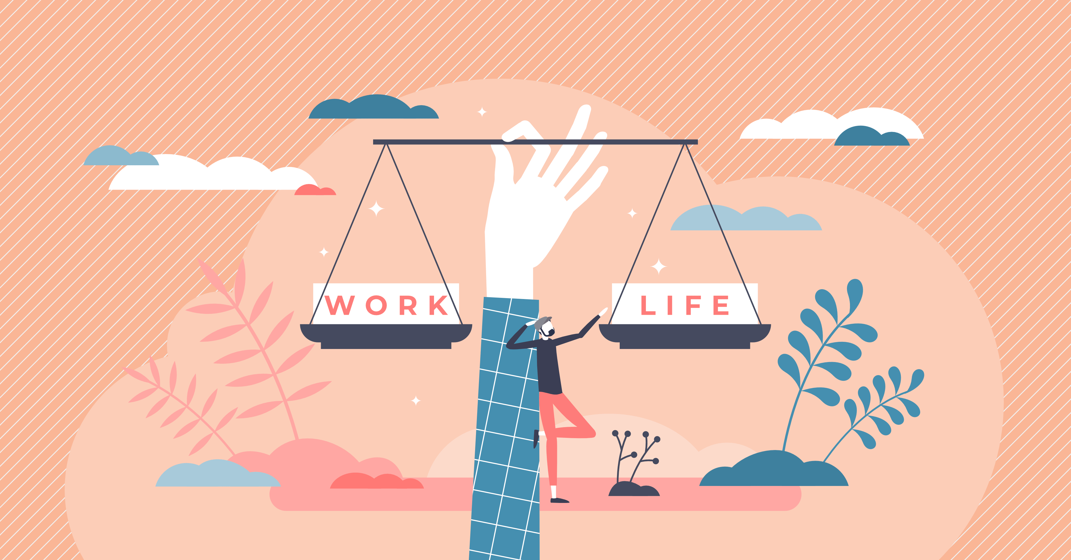Graphic to represent work-life balance