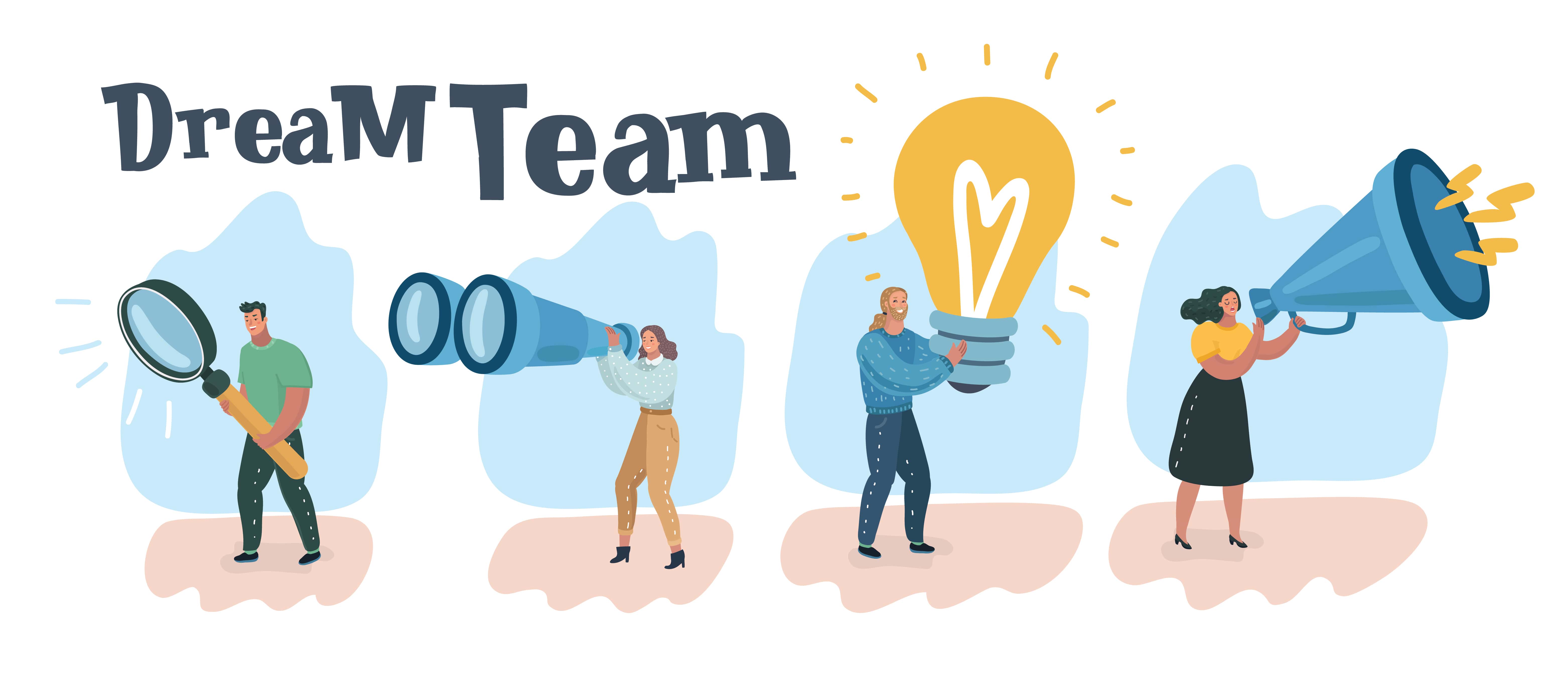 Dream team vector graphic