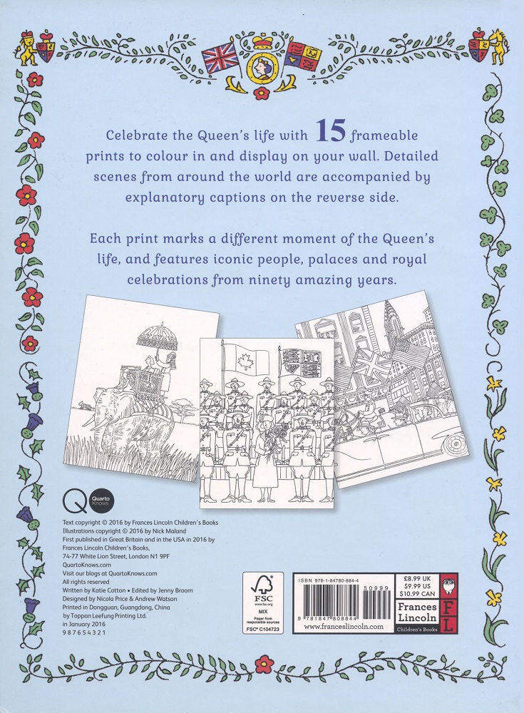 Colour In The Queen Back Cover