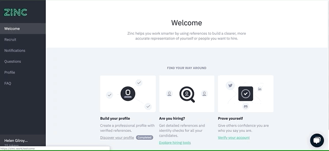 Generate API Key to use Zinc in workable