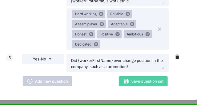 Questions - create a new question