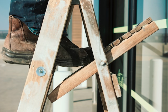 Boots on Ladder