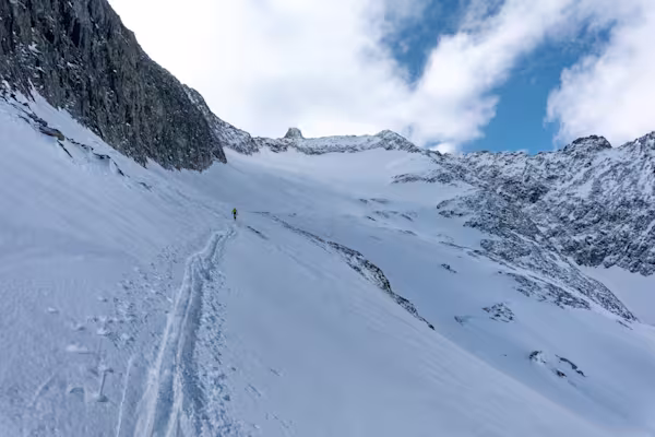 Passaggio alto per arrivare sul ghiacciaio