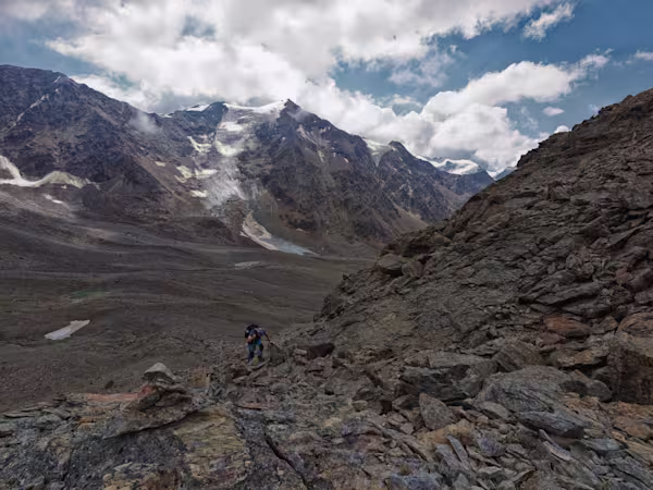 La salita verso la cresta