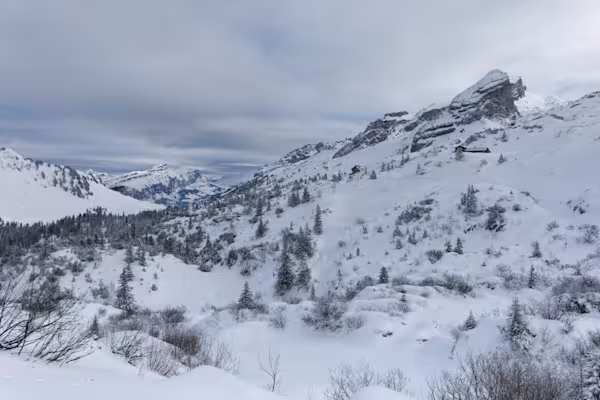 La Lidernenhutte dall’arrivo della piccola funivia