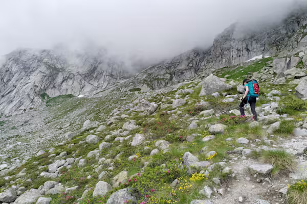 Inizia la parte ripida dopo il rifugio