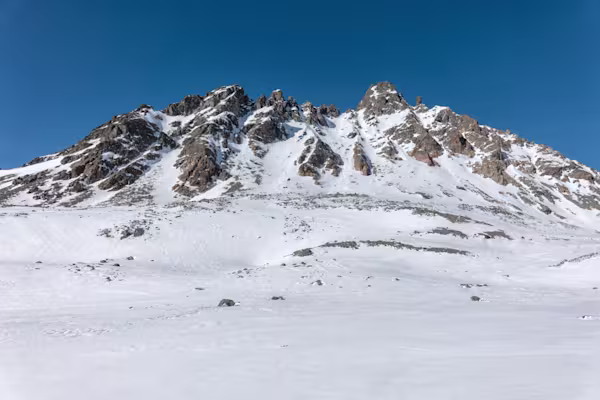 Il canale del Piz Fenga dal basso