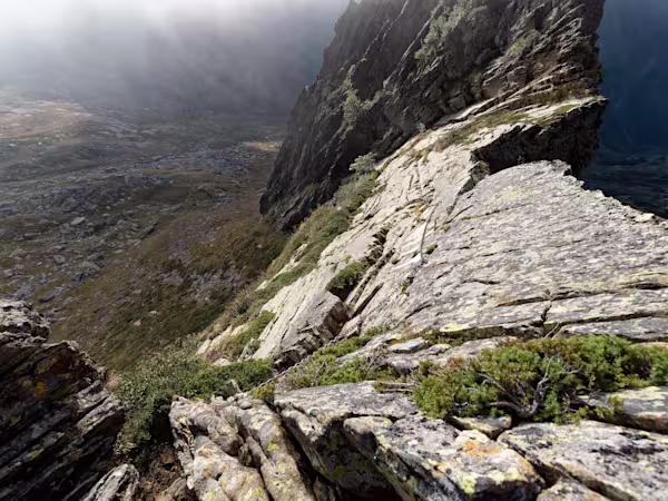 Il tratto attrezzato a scendere