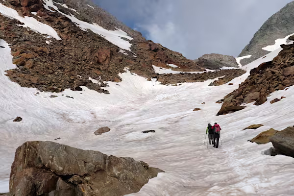 Al colletto dove si attacca la cresta