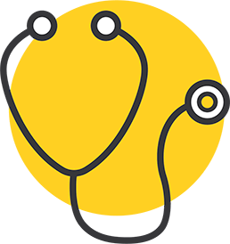 Stethoscope Assessing Patient for Medical Cannabis. Illustration.
