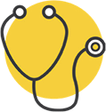 Stethoscope Indicating No Doctor Referral Needed for Virtual Medical Cannabis Appointments. 