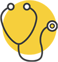 Stéthoscope montrant qu’une recommandation d’un médecin n’est pas nécessaire pour obtenir un rendez-vous virtuel de cannabis médicinal. Illustration.