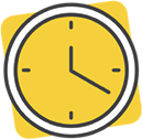 Horloge montrant comment les rendez-vous virtuels de cannabis médicinal font gagner du temps. Illustration.