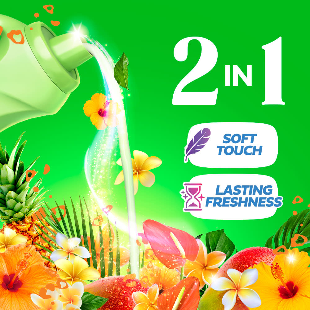 Gain Island Fresh Liquid Fabric Softener secondray image 02 2 in 1