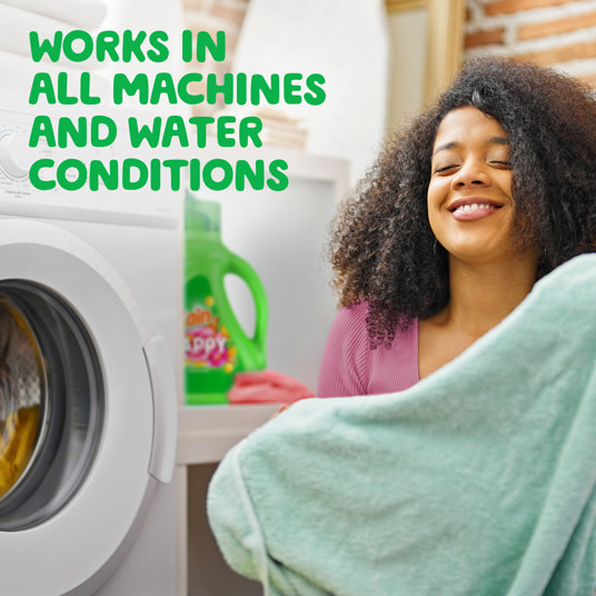 Gain Happy Liquid Laundry Detergent, Works In All machines And Water Conditions.
