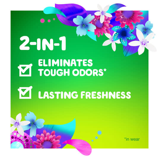 Gain+Odor Defense Super Fresh Blast Liquid Laundry Detergent 2-in-1, eliminates tough odors and gives lasting freshness