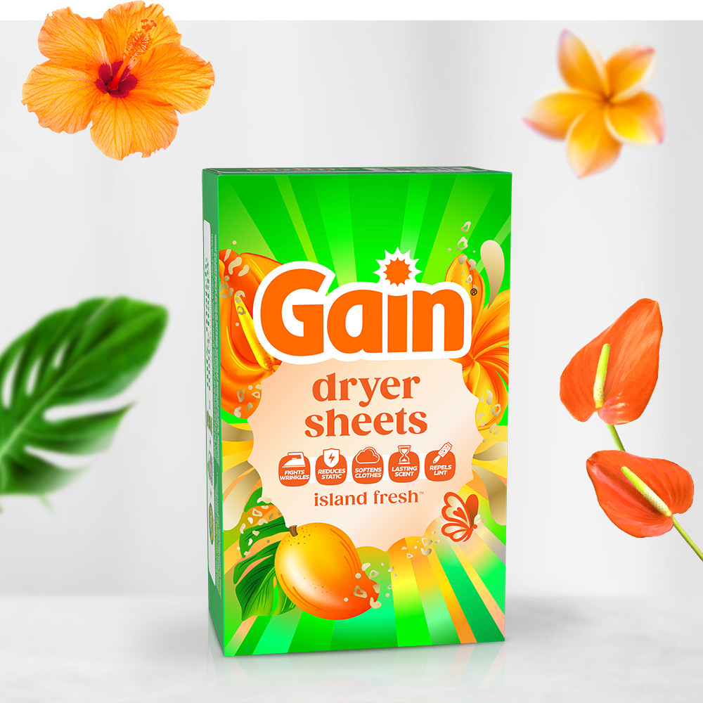 Gain Island Fresh Fabric Softener Sheets primary image