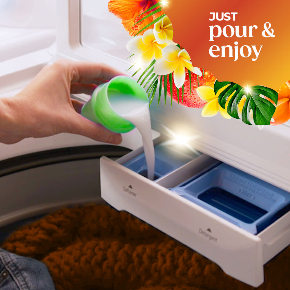 Gain Island Fresh Liquid Fabric Softener secondray image 11 just pour and enjoy