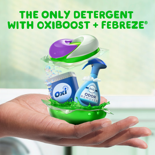Gain Relax Super Sized Flings Laundry Detergent Pacs, The only detergent with oxiboost + febreze*