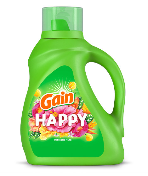 Bottle of Gain Happy Liquid Laundry Detergent